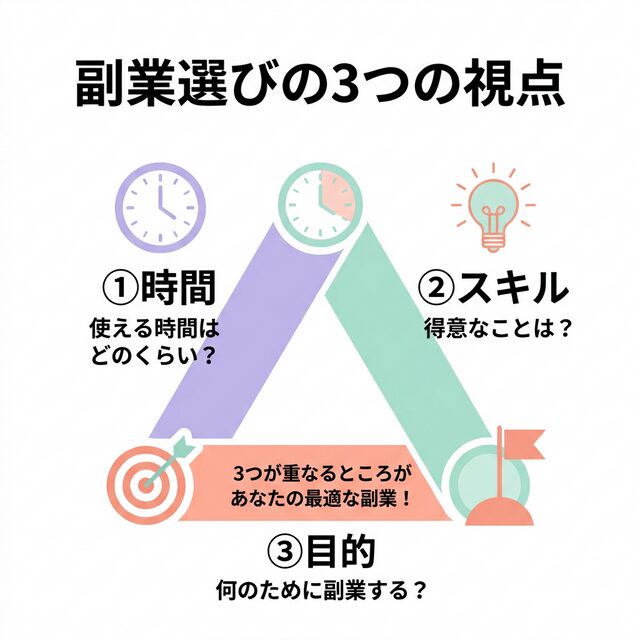 副業選びの3つの視点
