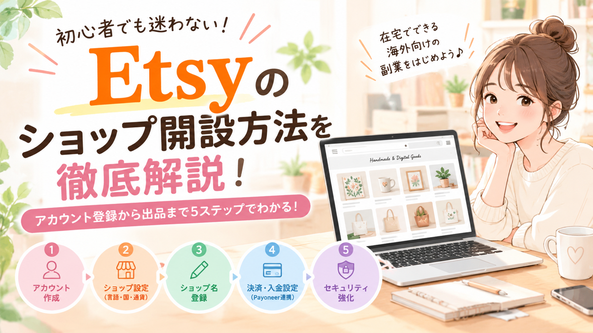 初心者でも迷わない！Etsyのショップ開設方法を徹底解説！